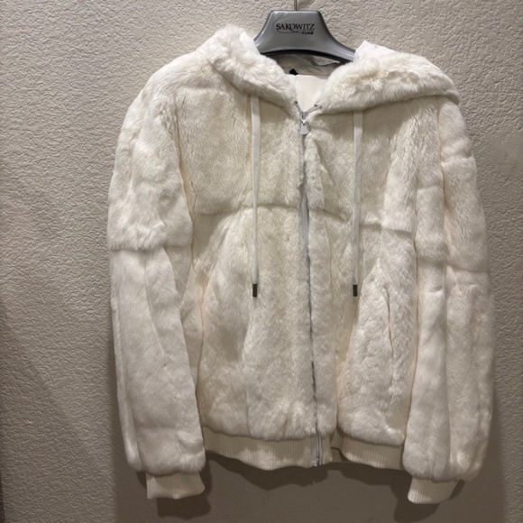 Sakowitz Fur Zip Up Hoodie
